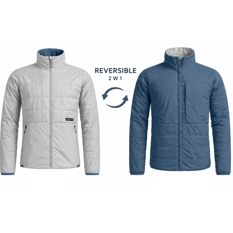 kurtka męska Ortovox Ortler Metawool 60 REV JKT- grey ice