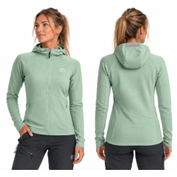 bluza damska Ortovox Fleece Light Grid Hoody W- green acid