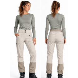 spodnie skitourowe damskie Ortovox Venet Softshell Pants W - white tea