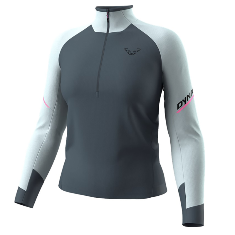 Dynafit Alpine LS 1/2 zip Tee W/ Chili Sport