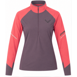 Dynafit Alpine LS 1/2 zip Tee W/ Chili Sport