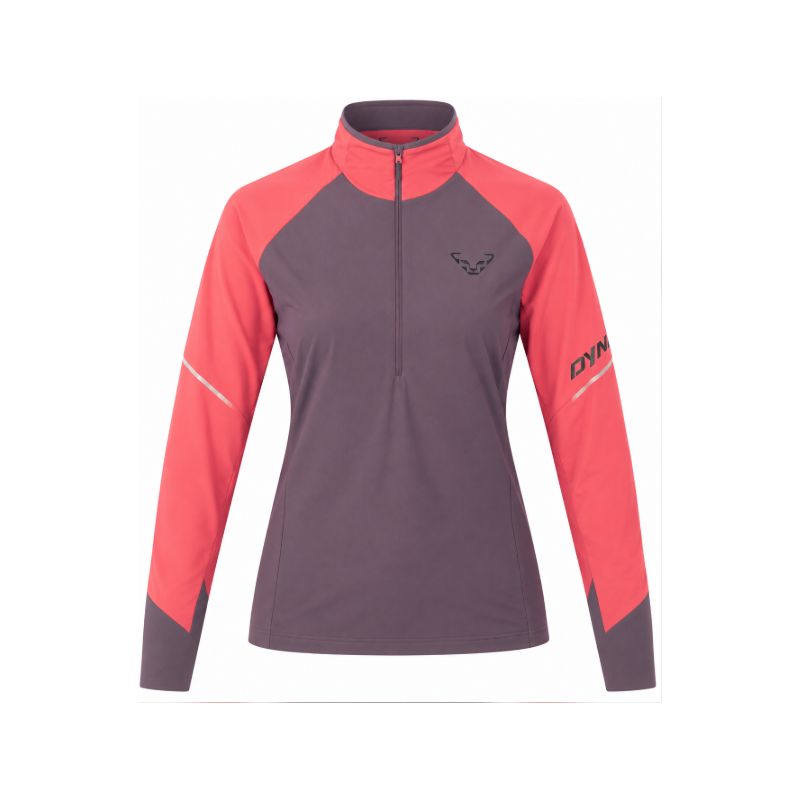 Dynafit Alpine LS 1/2 zip Tee W/ Chili Sport