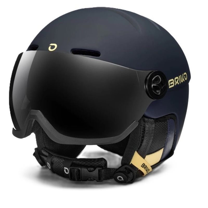 kask narciarski BRIKO TEIDE VISOR blue cloud burst- yellow starship XL- 60-63 cm