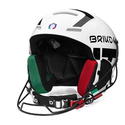 kask narciarski BRIKO SLALOM MULTI IMPACT FISI shiny white-black rozm 54 cm