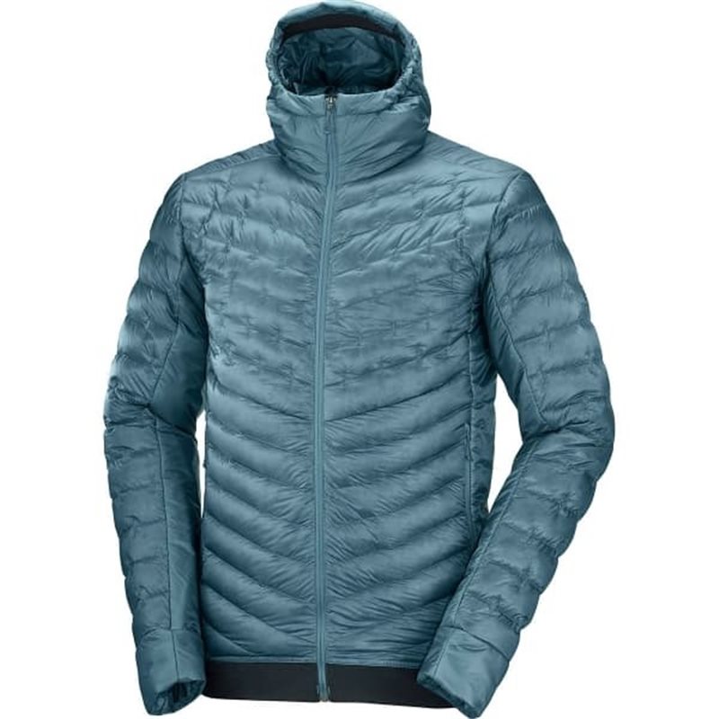 SALOMON OUTLINE DOWN HOODIE M MALLARD BLUE