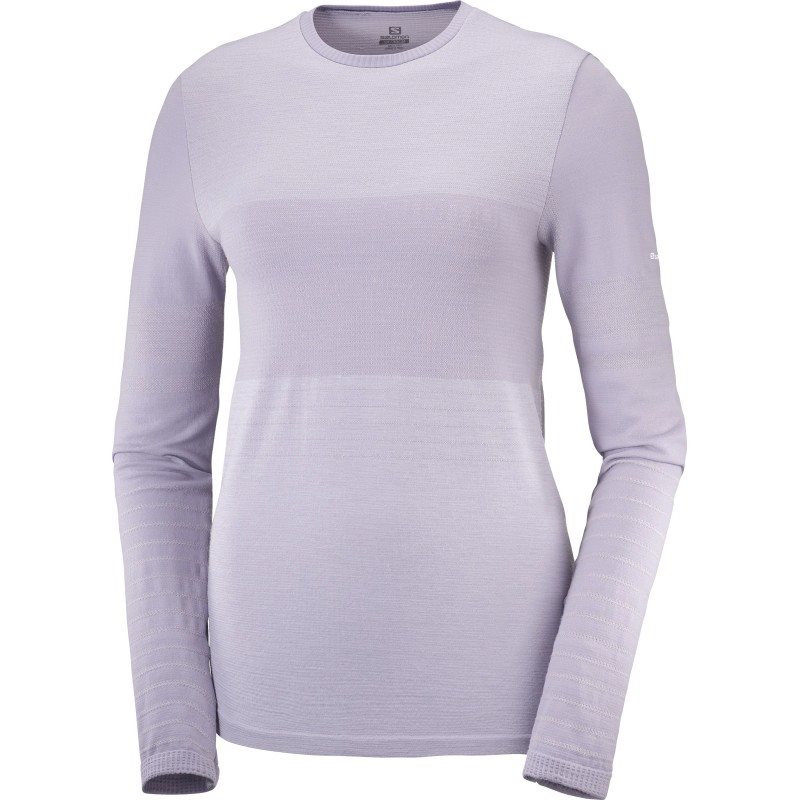 Salomon Sntial wool LS lawender grey