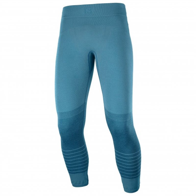 legginsy termiczne męskie Salomon SNTIAL WOOL (mallared blue )