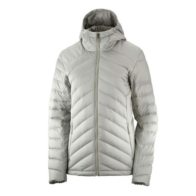Salomon kurtka puchowa damska TRANSITION DOWN HOODIE Wrought iron