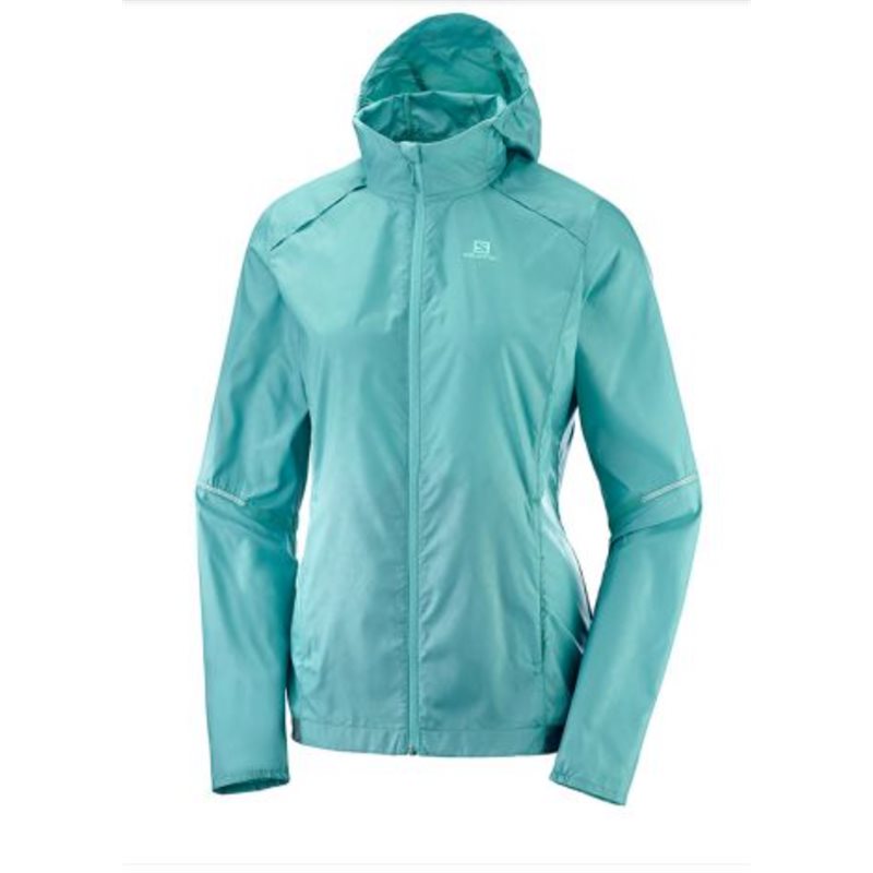 kurtka biegowa damska SALOMON AGILE WIND PRINT HOODIE canton