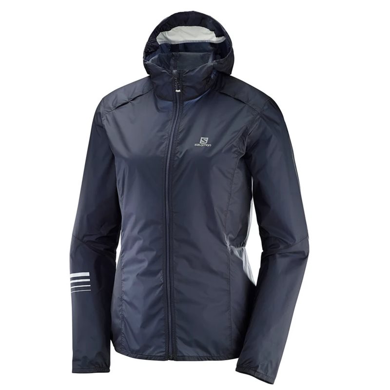 kurtka biegowa damska SALOMON LIGHTNING WIND HOODIE graphite