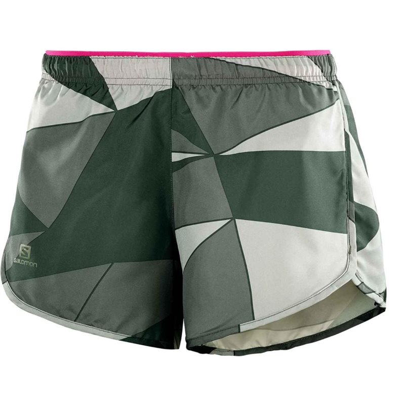 spodenki biegowe damskie SALOMON AGILE darkest spruce