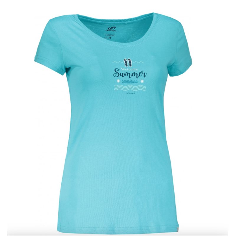 Hannah t-shirt damski Fleris- blue curacao