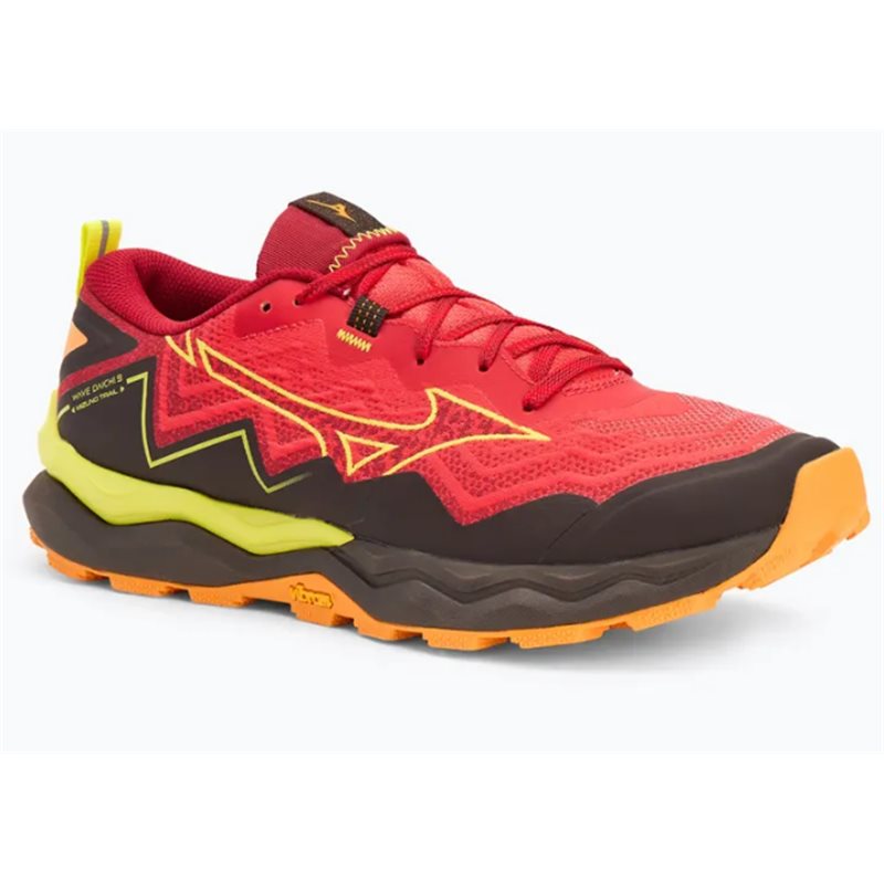 buty do biegania męskie Mizuno Wave Daichi 9 - J1GJ257103- high risk red/evening primrose/bright marigold