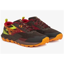 buty biegowe męskie Mizuno Wave Ibuki 5- J1GJ257303- rum raisin/rythmic red/eve primro
