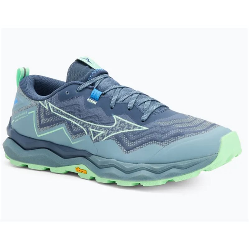 buty do biegania męskie Mizuno Wave Daichi 9 - J1GJ257101-Vintage Indigo/ NeoMint/Citade