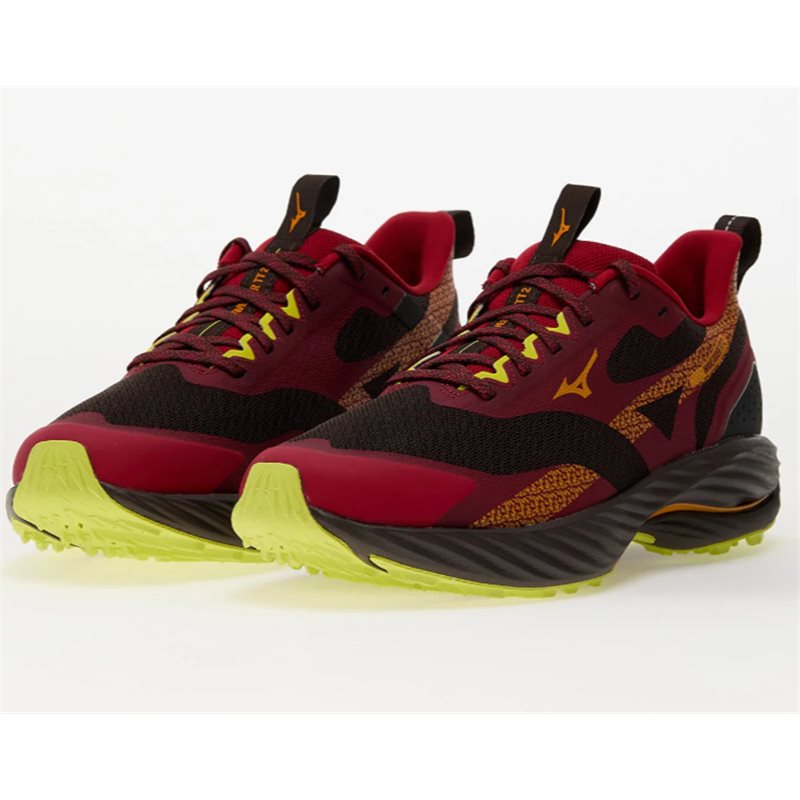 Buty do biegania męskie Mizuno Wave Rider TT 2 - J1GC243252- molé/rythmic red/evening primrose