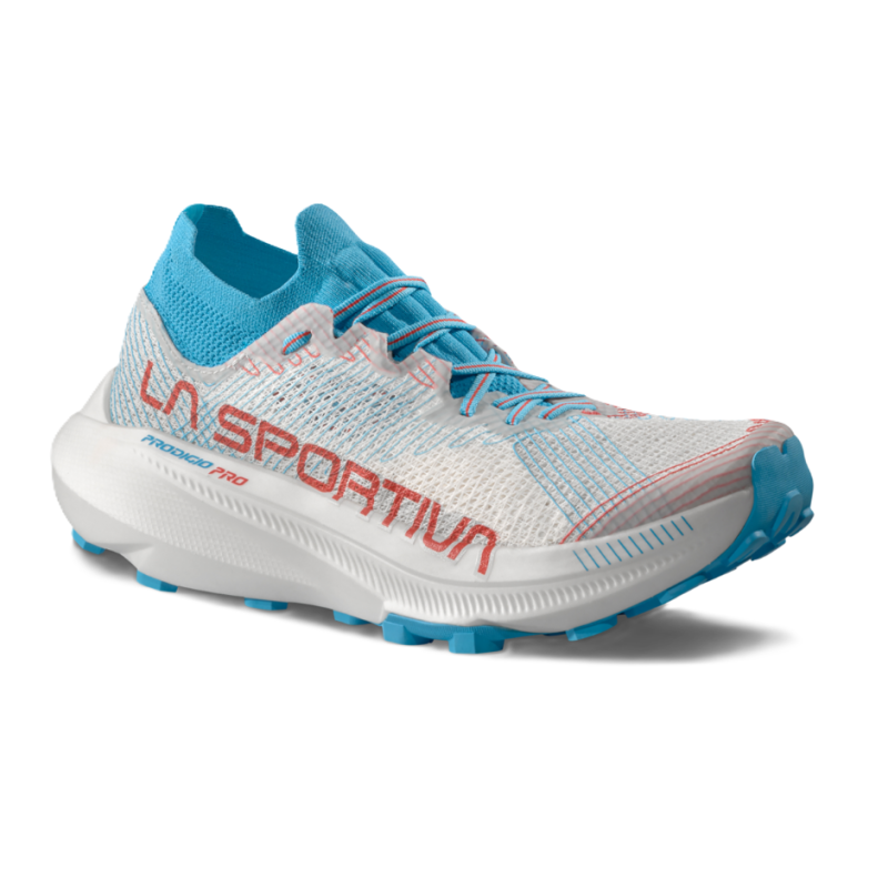 buty biegowe damskie La Sportiva Prodigio Pro - white/malibu blue- ZFRS101W00B02