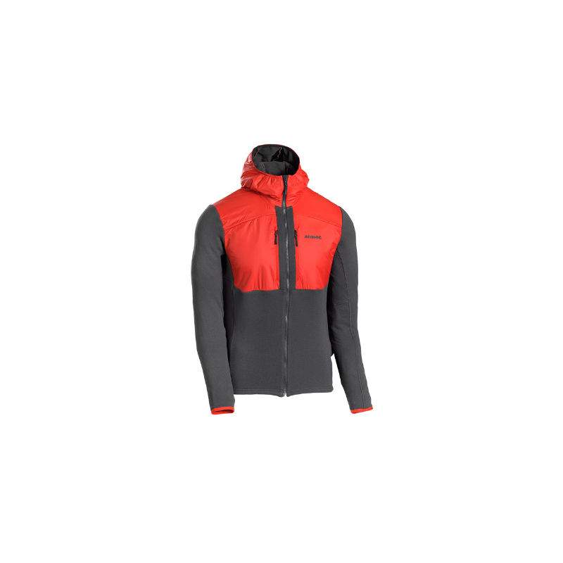 bluza hybrydowa męska Atomic Redster Tech Fleece- AAFW2210005- anthracite/ red