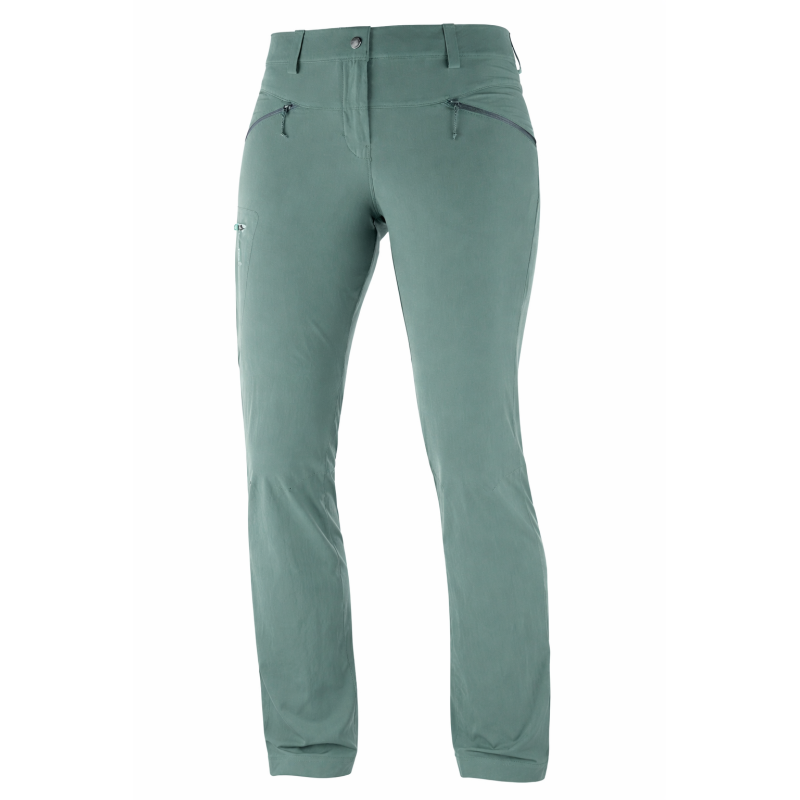 spodnie damskie SALOMON WAYFARER STRAIGHT W- balsam green