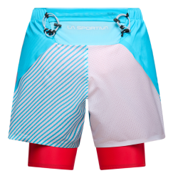 spodenki biegowe damskie La Sportiva Flow 5" short W- malibu blue/ hibiscus