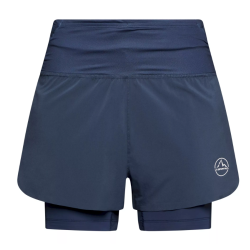 spodenki biegowe damskie La Sportiva Ultra Distance Shorts W- night sky/ chalk