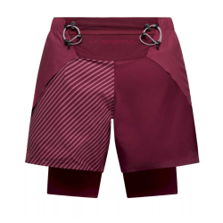 spodenki biegowe damskie La Sportiva Flow 5" short W- redwood/ azalea