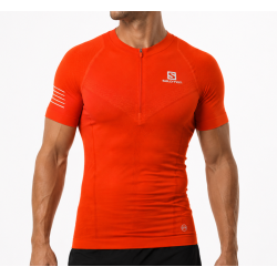 koszulka męska Salomon EXO Motion HZ SS Tee - fiery red