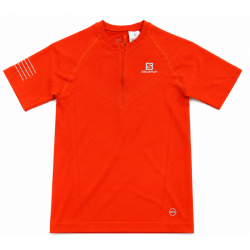 koszulka męska Salomon EXO Motion HZ SS Tee - fiery red