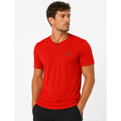 koszulka męska Salomon AGILE HZ SS Tee- fiery red