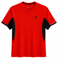 koszulka męska Salomon Agile + SS Tee- fiery red