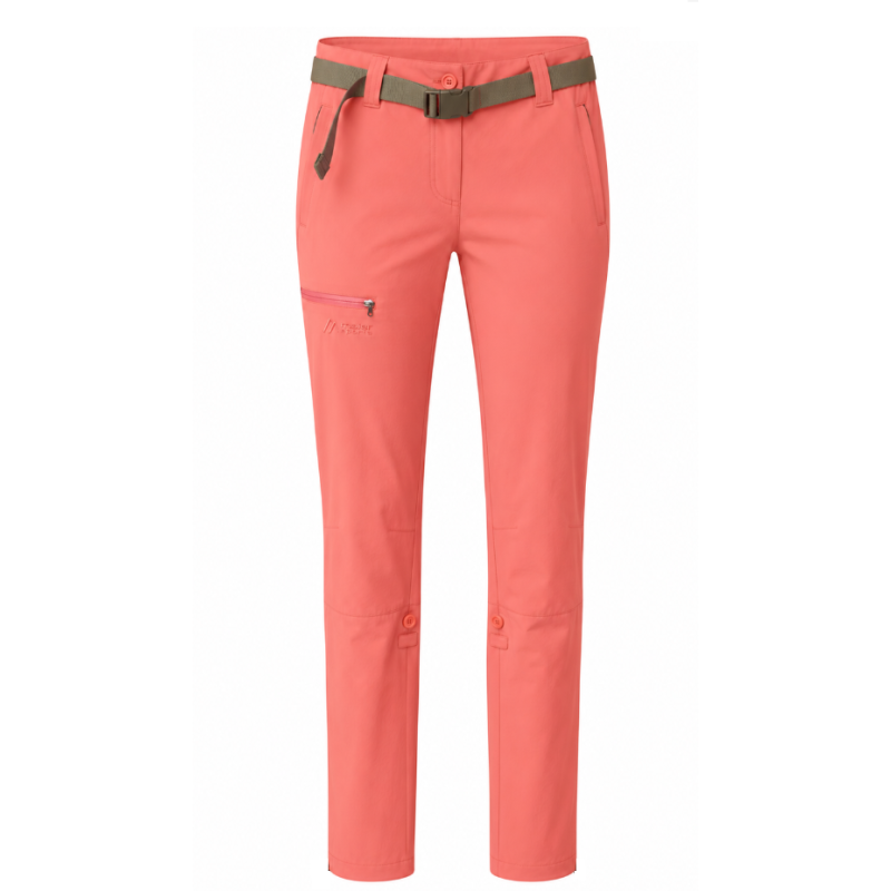 spodnie trekkingowe damskie Maier Sports Lulaka- roll up 2w1- red orcher