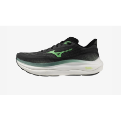 buty biegowe męskie MIZUNO WAVE SKY 9 - BLACK/GOBLIN GREEN/ALPINE GREEN
