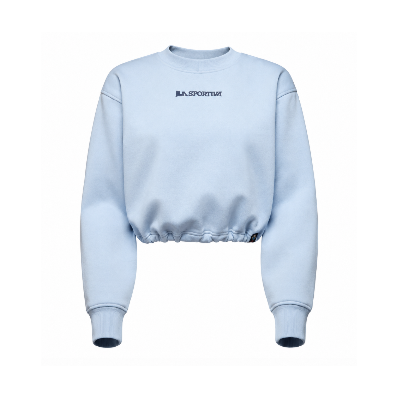 Bluza damska La Sportiva Heritage Logo Crop Sweater- limestone/ night sky