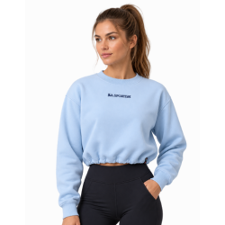 Bluza damska La Sportiva Heritage Logo Crop Sweater- limestone/ night sky