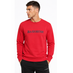 Bluza męska La Sportiva Heritage Logo Sweater- mountain red/ redwood