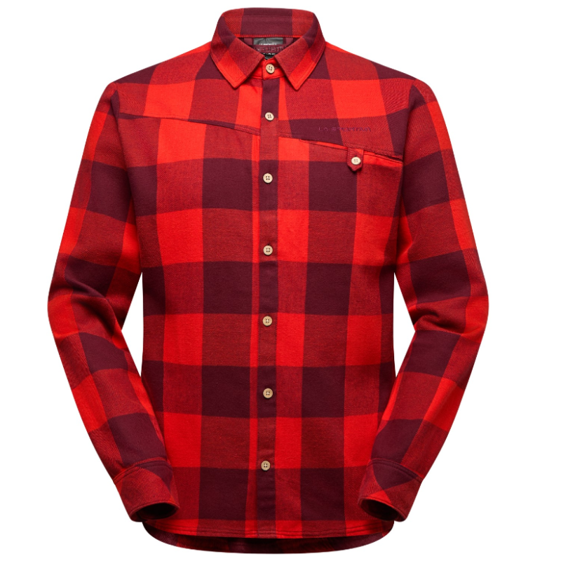 bluza koszula męska La Sportiva Rambler Flannel Shirt M- redwood/ mountain red