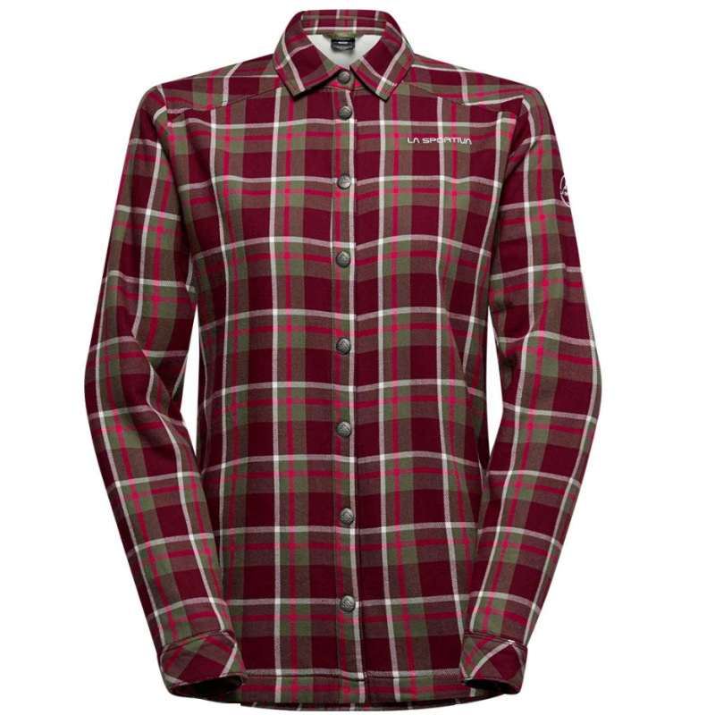 bluza koszula damska La Sportiva Rambler Lined Flannel Shirt W- redwood/ chalk