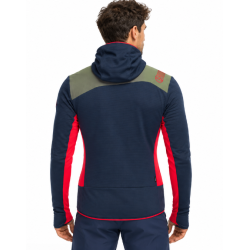 bluza męska Aequilibrium Thermal Hoody M - night sky/ mountain red